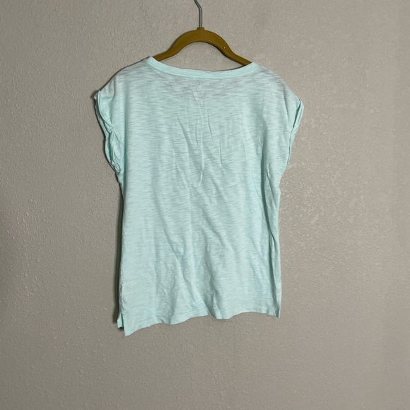 Talbots Blue Starfish Print T Shirt Petite - Picture 2 of 4